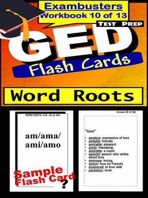 cover image of GED Test Word Roots&#8212;Exambusters Flashcards&#8212;Workbook 10 of 13